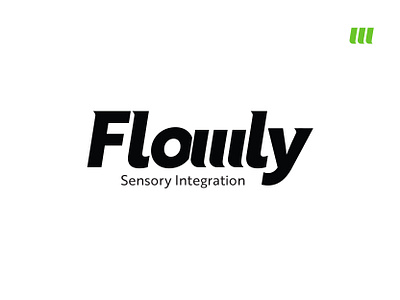 Flowly Logo branding custom type design electric engineering flow font graphic design illustration integration logo minimal sensory serif technology type typography vector