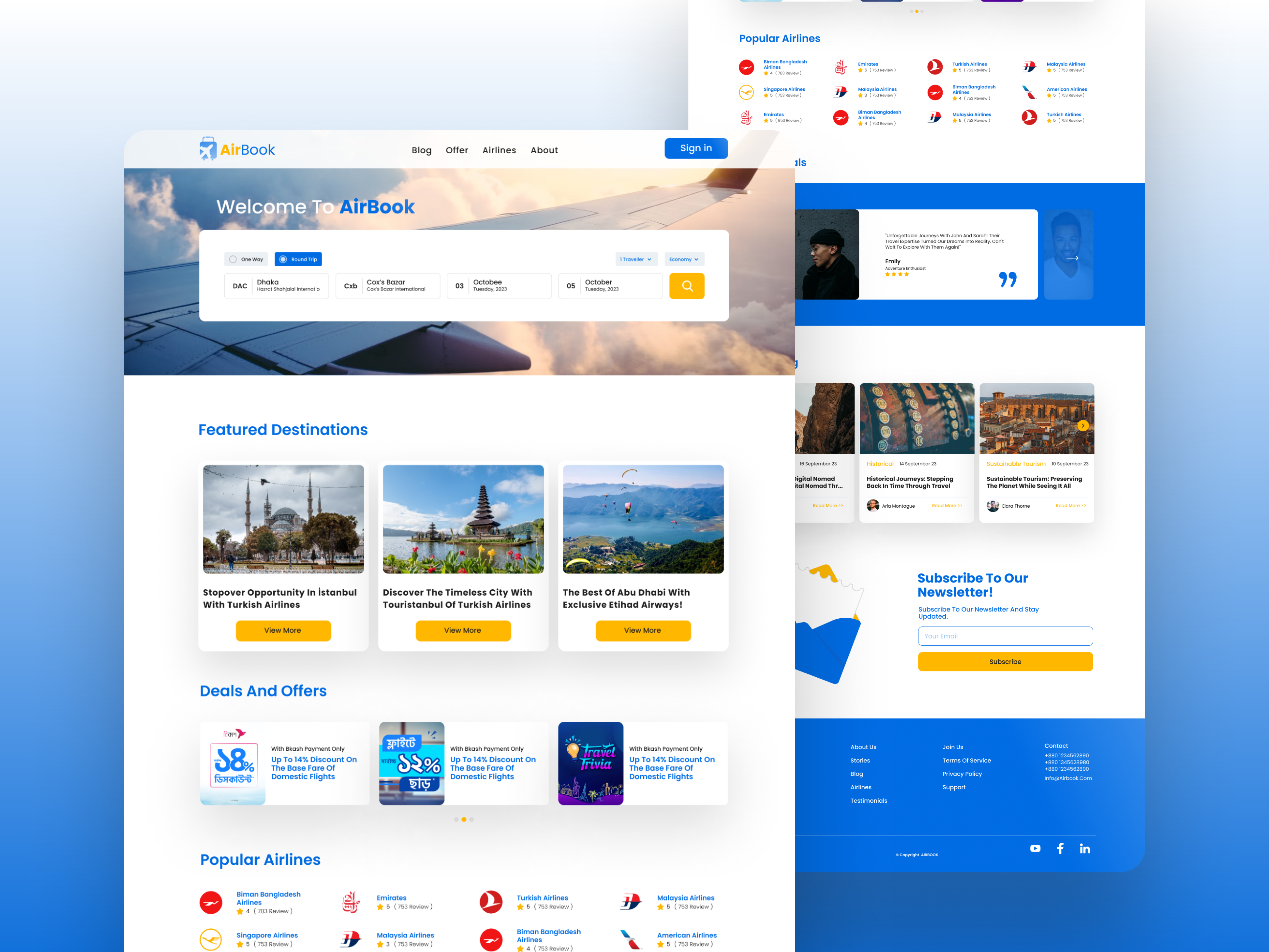Example of UI/UX For Landing Pages & Web Apps