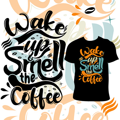 Coffee T-Shirt Design abstract coffee design graphic design logo t shirt t shirt design typo typography