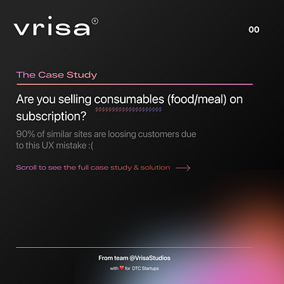 The pitfall of Primary CTA "Get Started" cta dtc food get started mal on subscription startup ux case study vrisa studios