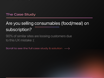 The pitfall of Primary CTA "Get Started" cta dtc food get started mal on subscription startup ux case study vrisa studios