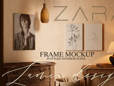 ZARA INTERIOR & Frame Mock-Up abstract design artwork mockup design projects frame mockups horizontal frame mockup interior mockups modern interior design picture frame mockup portrait frame mockup vertical frame mockup white frame mockup