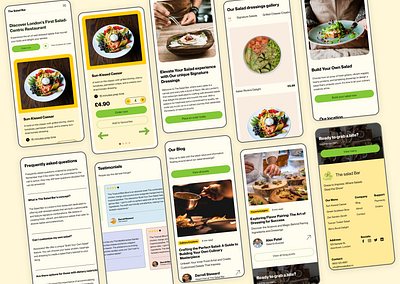 Salad bar - Mobile view mobile mobiledesign restaurant webdesign website