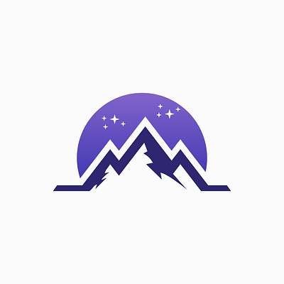 Mountains branding graphic design logo