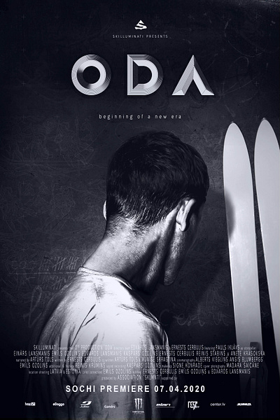 SKILLUMINATI "ODA" MOVIE POSTER branding movie poster skiing