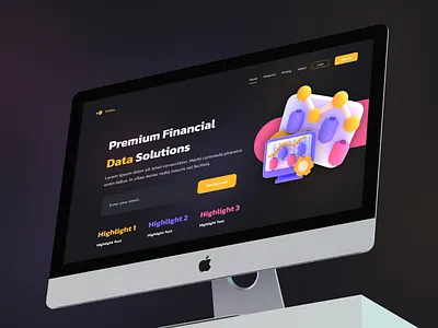[Mockup] Landing Page Design for Financial Data Company crypto dashboard design figma finance landing page ui ux website