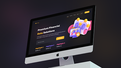 [Mockup] Landing Page Design for Financial Data Company crypto dashboard design figma finance landing page ui ux website