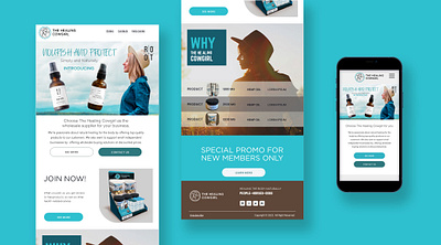 The Healing Cowgirl email marketing graphic design ui