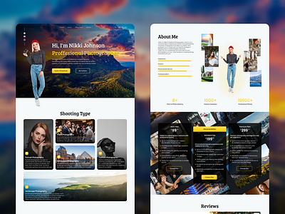 Landing Page for Photographer adaptives branding clean design design development landing landing page landingpage modern design photographer portfolio site template ui ux uxdesign uxui web design website website design