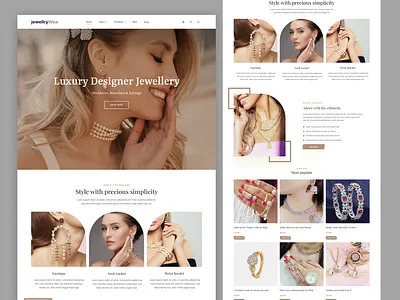 jewelry website landing page chain earing jewelry jewelry website landing landingpage ring ui ux web design website website design