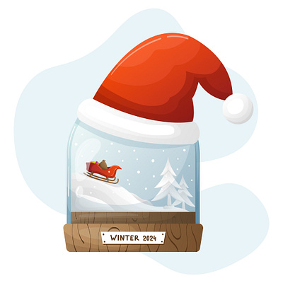 Christmas glass ball with tree art design graphic design illustration vector