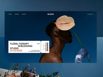 Flower workshop branding design f figma graphic design minimal typography ui