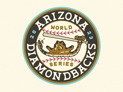 Diamondbacks World Series 2023 Seal badge baseball baseball bat championship circle diamondbacks lockup mascot seal snake snakes sports world series world series 2023