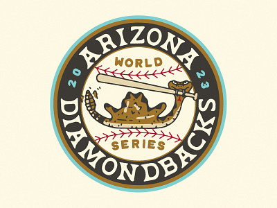Diamondbacks World Series 2023 Seal badge baseball baseball bat championship circle diamondbacks lockup mascot seal snake snakes sports world series world series 2023