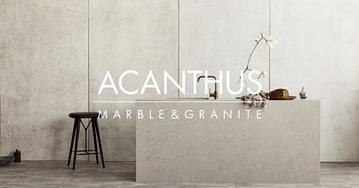 Acanthus Marble & Granite brand branding business design graphic design identity logo minimal simple ui web design webflow website
