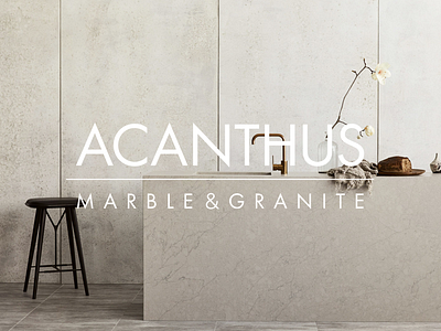 Acanthus Marble & Granite brand branding business design graphic design identity logo minimal simple ui web design webflow website