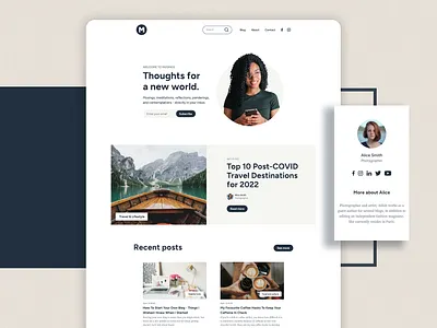 Musings - Blog template for Webflow articles blog clean design minimal musings simple template ui user ux web design webflow website
