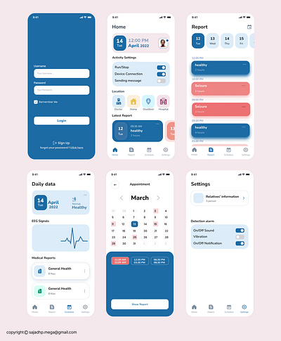 Mobile App UI Design graphic design medical app mobile app ui uiux user interface