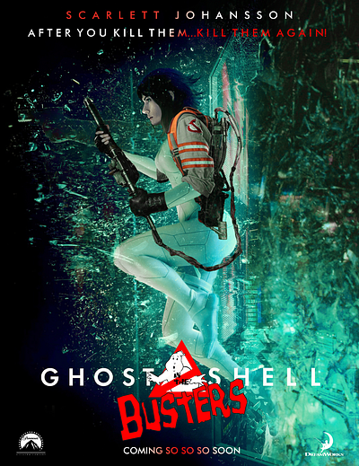 Ghost In The Shell Busters! afterlife anime fantasy fictitious films films ghost in the shell ghostbusters ghosts nuclear photo manipulation scarlett johansson sci fi science fiction