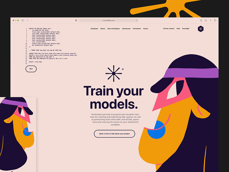 Train your models ❄️ Snowflake UI redesign & rebranding mobile