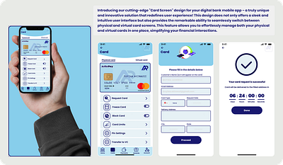 Card Screen card card design design digital bank fintech graphic design logo mobile app product design uiux user experience