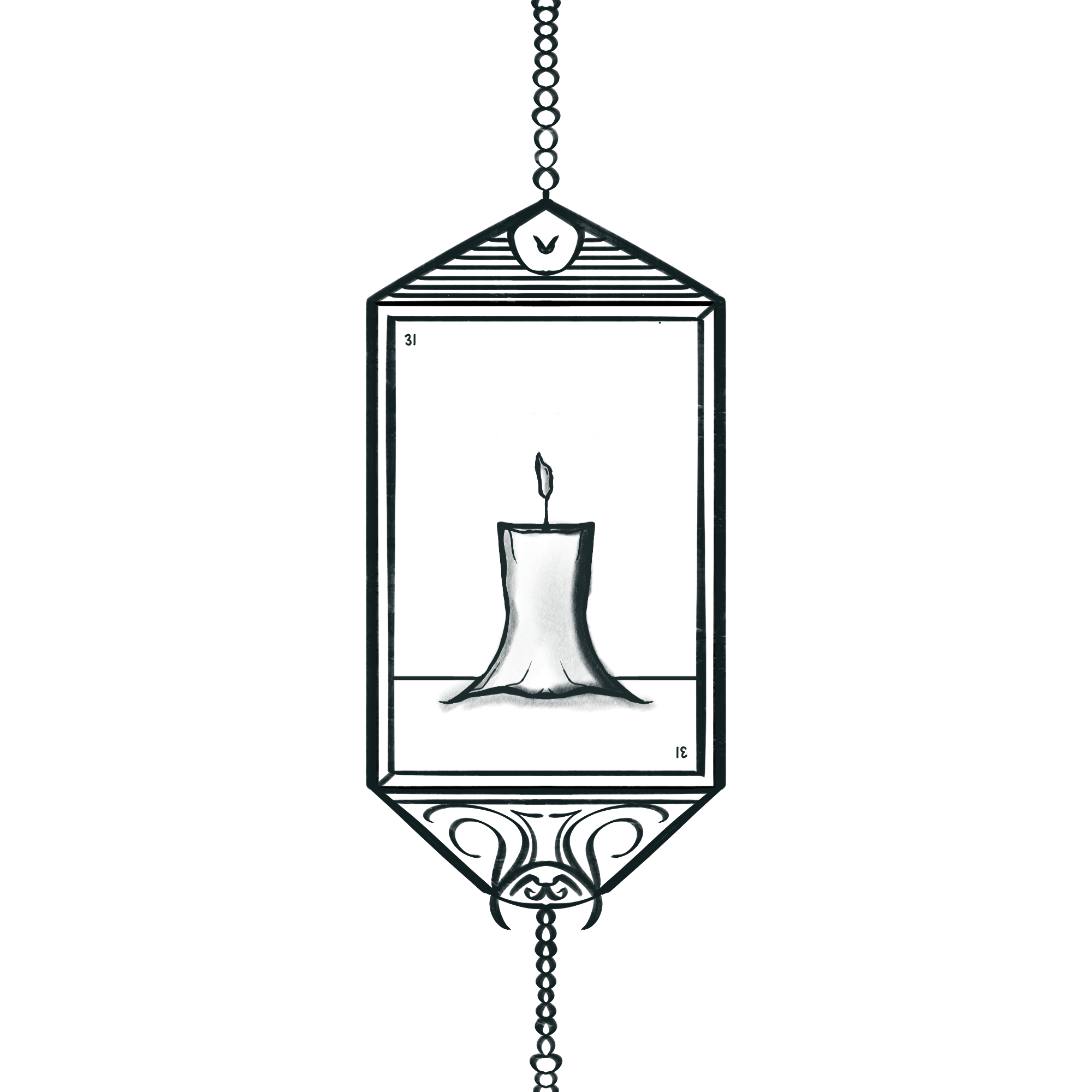 Inktober 2023 - 31 - Fire candle design fire illustration inktober