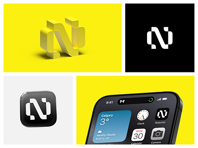 N lettermark for an AI Startup 3d 3d logo ai app app icon brand design brand identity branding chatgpt lettermark logo mark monogram n n logo saas tech technology type typography