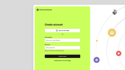 Login page for payments app fintech login product design saas ui ux