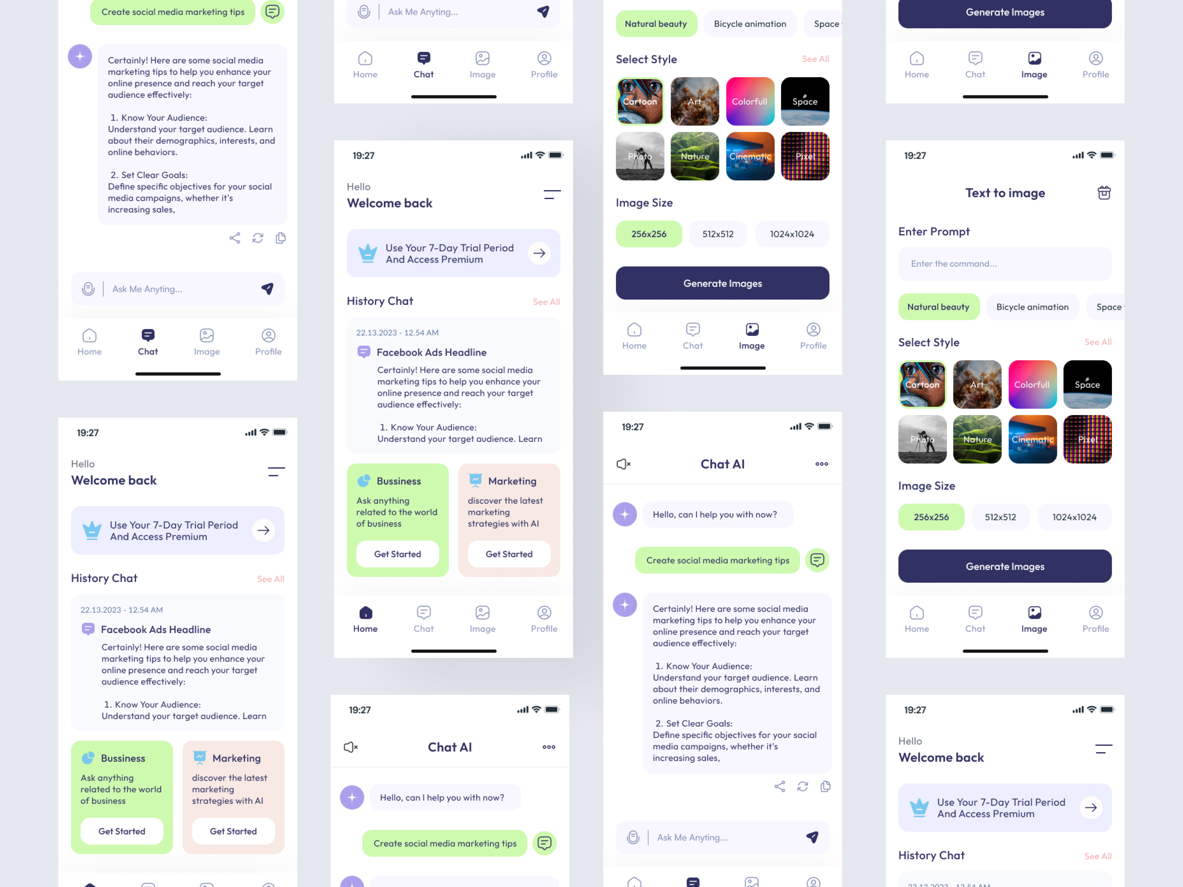 Mobile App AI to Increase Productivity ai app bot chat design gpt ios minimal mobile mobile app ai modern simple ui ux web3