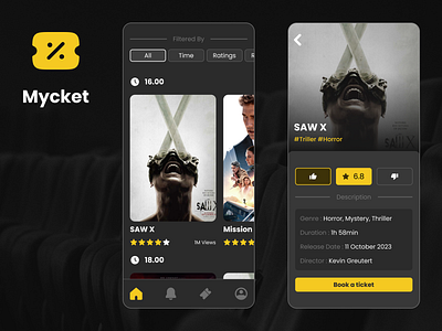 Ticket Shop Mycket - DailyUI dailyui ecommerce homepage mobile movie shop ticketing ui ux