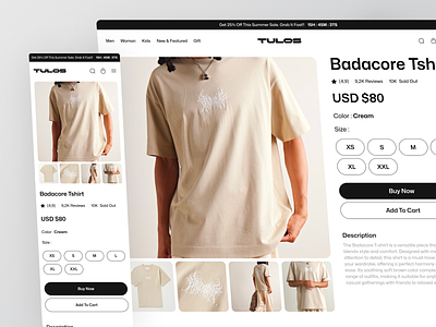 Ecommerce: Product Detail app design clean clothing design detail page e commerce ecommerce fashion product details shop ui ux web web design website