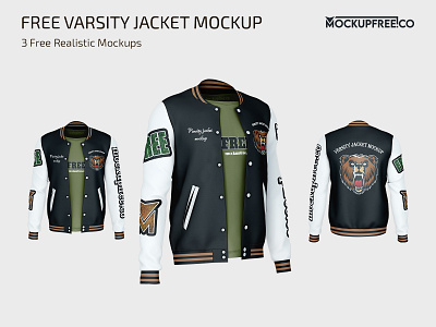 Free Varsity Jacket PSD Mockup apparel clothes clothing denim design free freebie jacket jackets mock up mockup mockups photoshop product psd street template templates varsity jacket