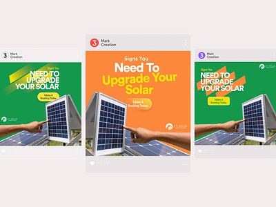 Solar Ads Design - Social Media electricity graphic design green inverter power renewable renewable energy solar solar ads solar company ads solar power solar saving solar social media banner solar upgrade usa visual design