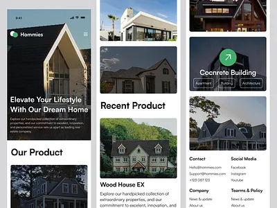 Hommies - Responsive Design design landingpage responsive design ui ux website