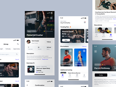 Sportup - Fitness and Workout UI Kit app branding design fitness graphic design ios app mobile mobile app product design sport ui workout