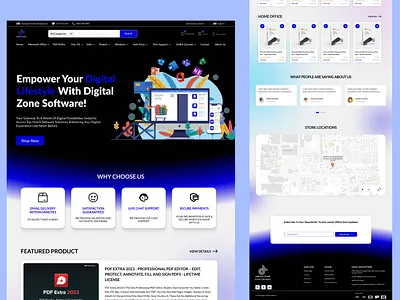 Digital Software Shop Website Redesign figma figma designer freelancer landing page design landingpage ui ui design uiux design web design website concept website design website ui design