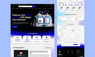 Digital Software Shop Website Redesign figma figma designer freelancer landing page design landingpage ui ui design uiux design web design website concept website design website ui design