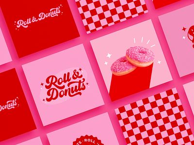 Roll & Donuts Branding | Design By Ayelet art artwork branding design digital art digital illustration graphic design illustration logo ui