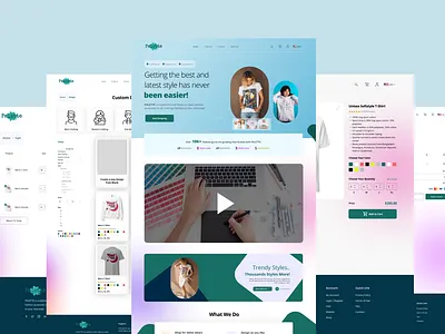 Custom Clothing Design Website UI/UX Design figma figma designer landing page design landingpage ui ui design uiux design web ui design website concept website design website designer