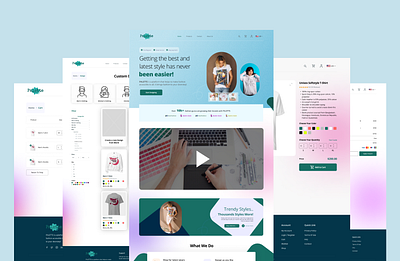 Custom Clothing Design Website UI/UX Design figma figma designer landing page design landingpage ui ui design uiux design web ui design website concept website design website designer