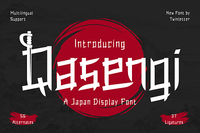 Qasengi | Japan font faux