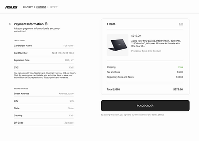 Check Out Page check out page