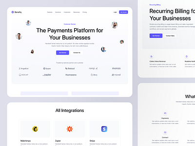 Benefiq - Website Template design interface product design ui ui kit uidesign uikit ux ux kit uxdesign website