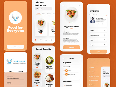 Food Mobile App Design! 📱🥗 appdesign cleandesign dribbleshowcase foodapp mobileappdevelopment techinfood uiux userexperience