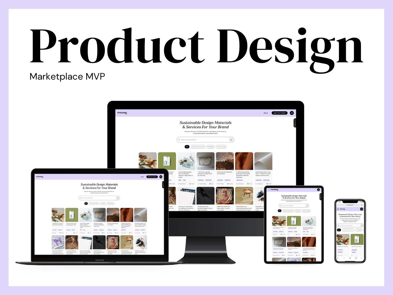 Mosssy Platform - Product/ UX/ UI Design branding graphic design landing page mvp product design ui ux web webflow