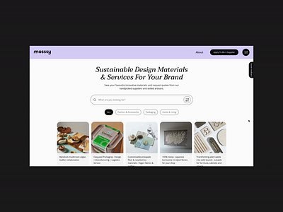 Mosssy Platform - Product/ UX/ UI Design branding graphic design landing page mvp product design ui ux web webflow