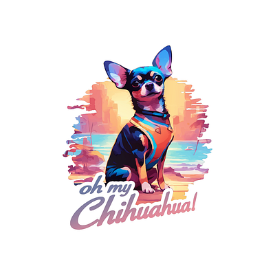 Oh my chihuahua! 008 animal chihuahua design funny glam illustration oh my chihuahua!