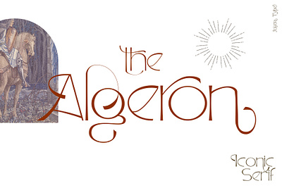 The Algeron | Display Font | Free To Try Font aesthetic branding font display font free font iconic lettering logotype old typeface typography unique vintage