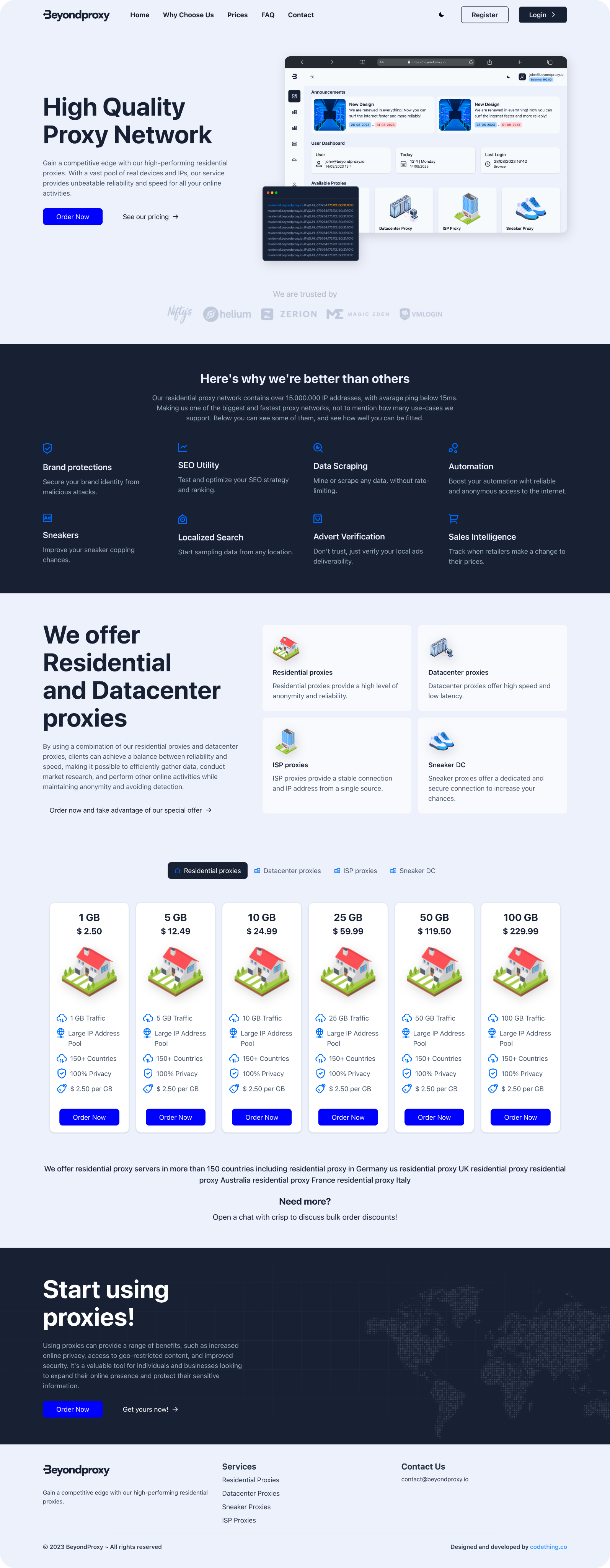 Beyondproxy - Proxy website (Light/Dark) dark theme design graphic design illustration light theme logo proxy proxy site theme ui ux website