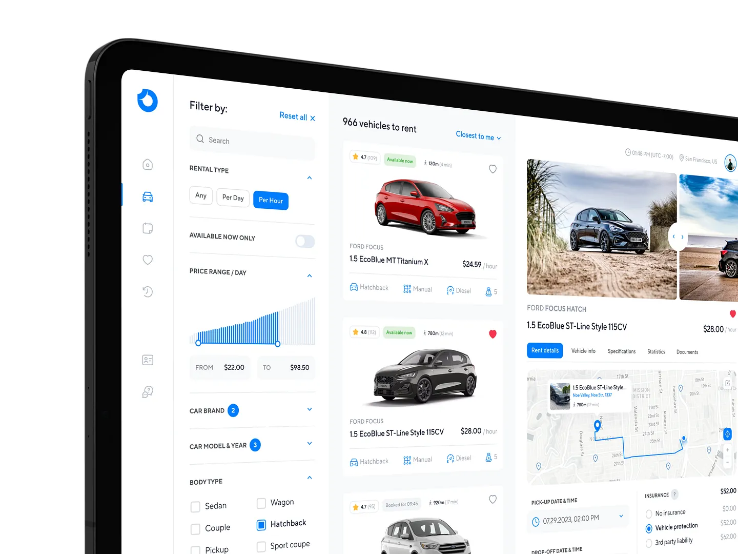 Modern Car Dealership Website Dashboard Design